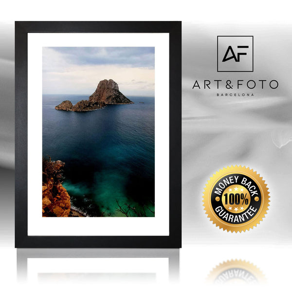 Marco Art Estrecho Negro - 100% Artesanal con Cristal