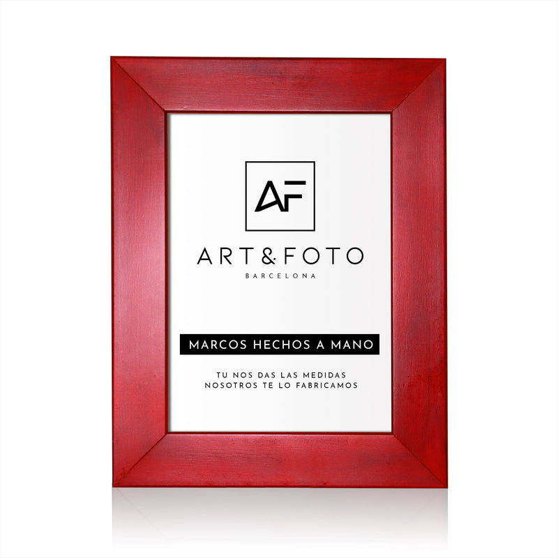 Marco Art Ancho Rosa - 100% Artesanal con Cristal